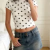 Women's Summer Crop Top Short Sleeve